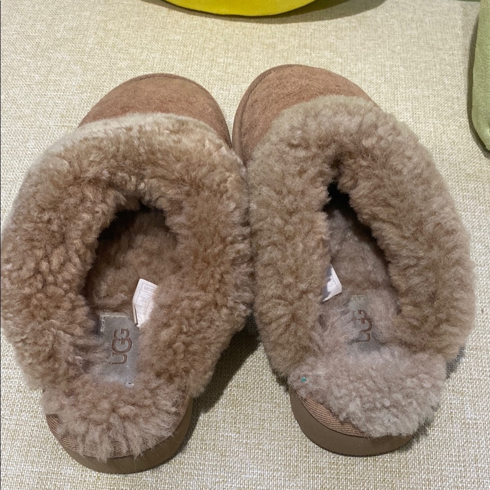 UGG Brown Shearling Slippers used in good condition
